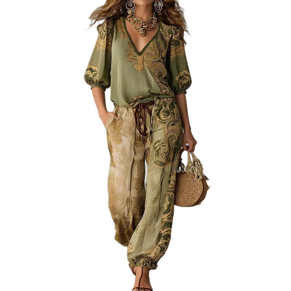 Cordelia / Batik Print Two-Piece Set