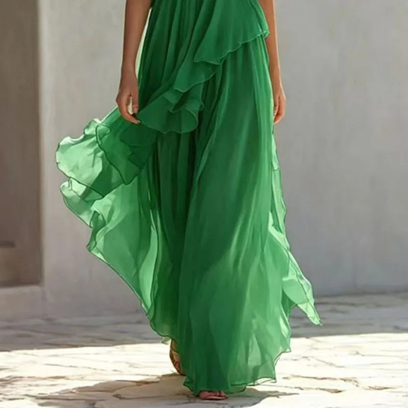 Marlene Asymmetric Ruffle Dress