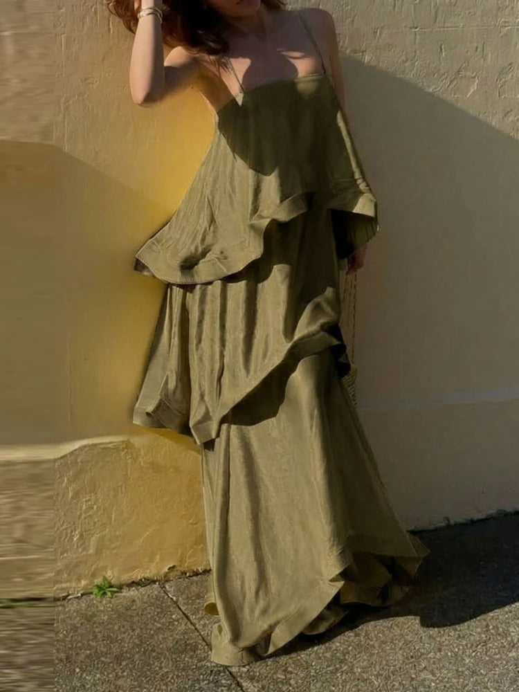 Rosemary Tiered Flounce Maxi Dress