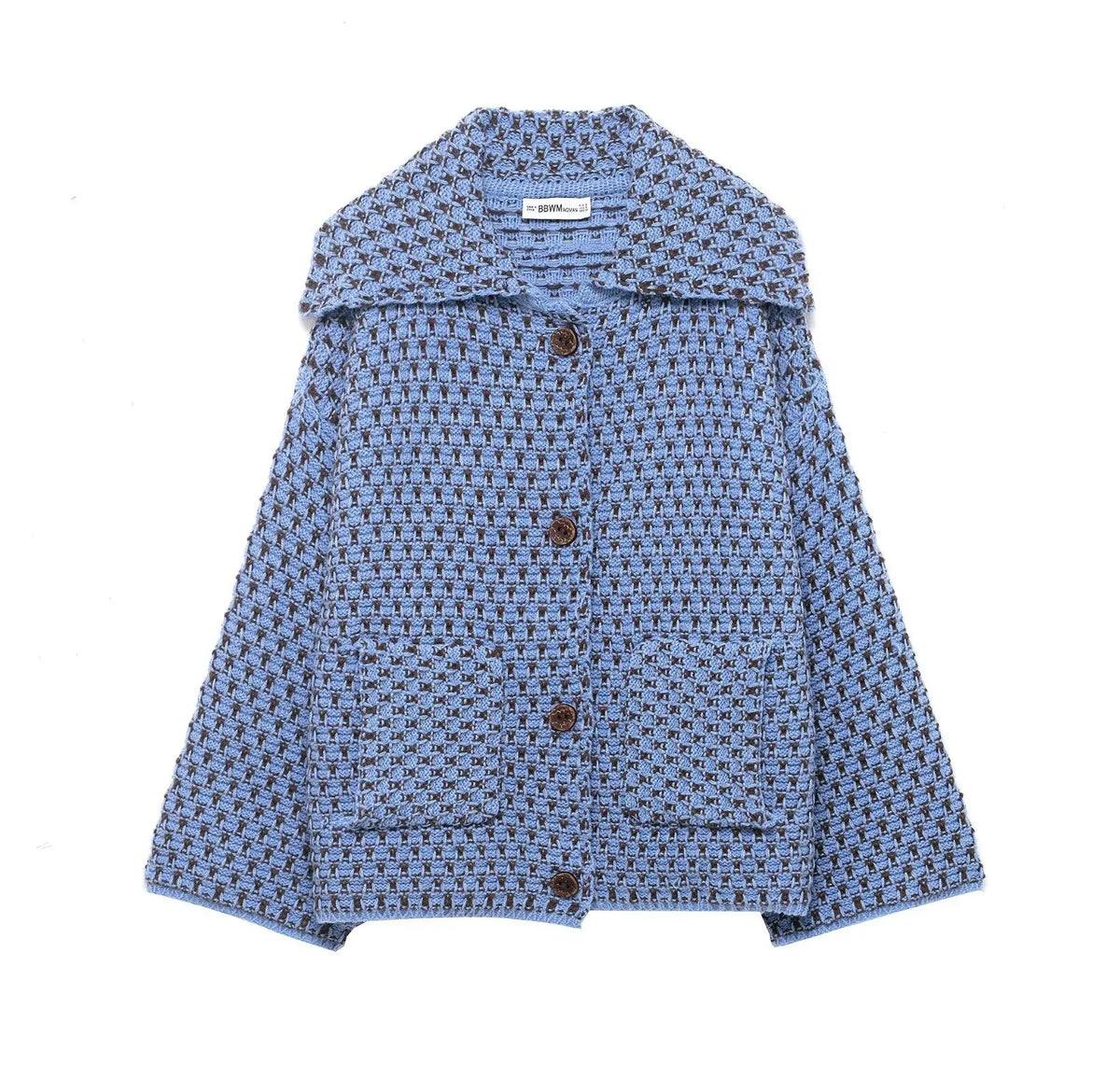 2026 New Autumn Brown Long Sleeve Knitted Cardigans Women Elegant Lapel Single Breasted Loose Sweater Coat Knitwear Korean Style