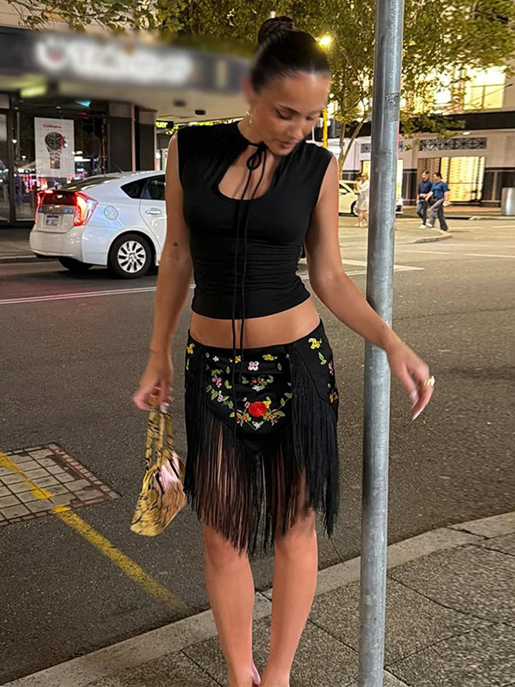 Tassel Mini Skirt