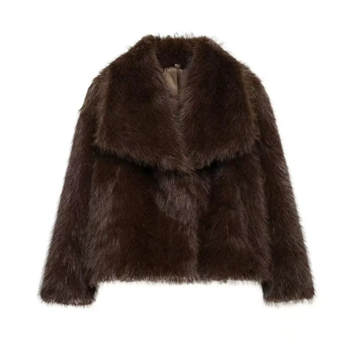 2025 New  Coat Stand Collar Eco-Friendly Fashionable Fake Leather Loose Fur Casual Style Women's Outerwear Winter Collection