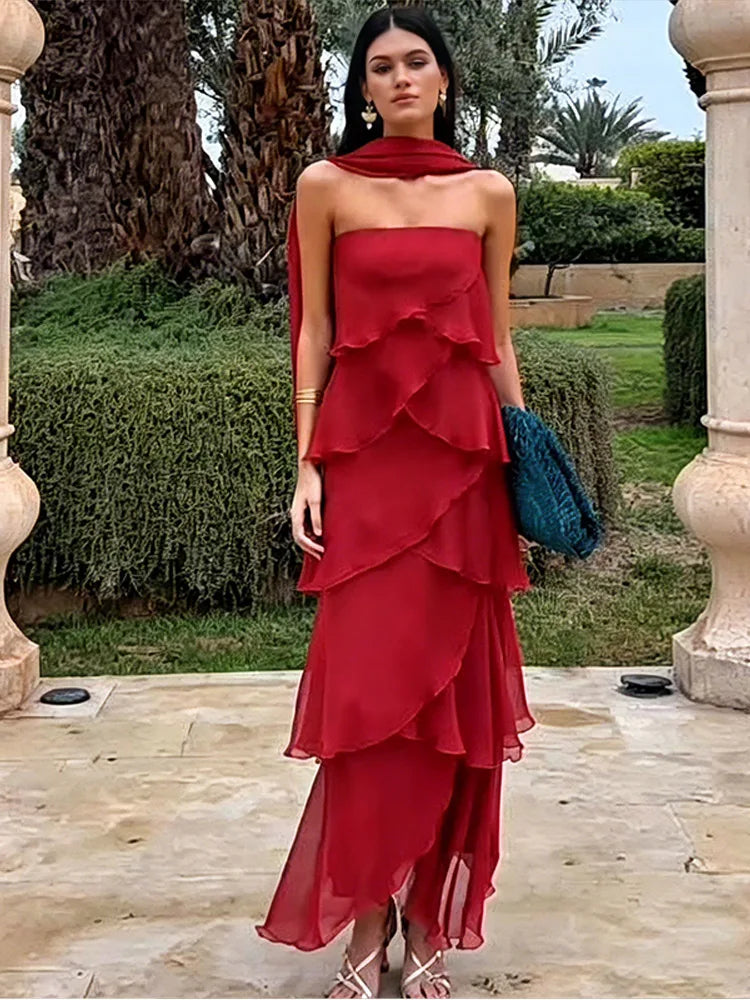 Constance Tiered Ruffle Maxi Dress