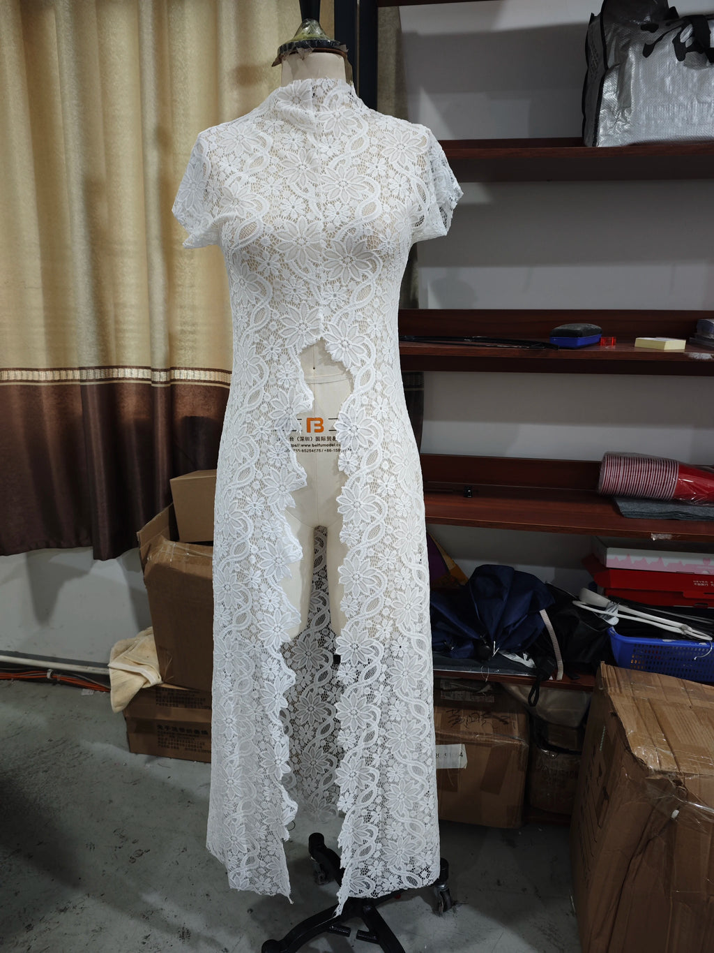Daisy Lace Split Maxi Top
