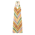 Elin Halter Neck Chevron Maxi Dress