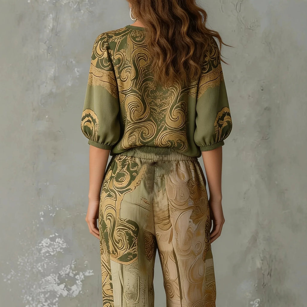 Cordelia / Batik Print Two-Piece Set