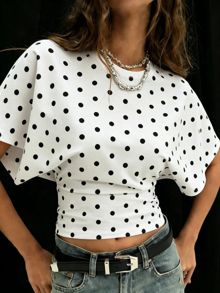 Polka Dots Slim Fit T-shirt