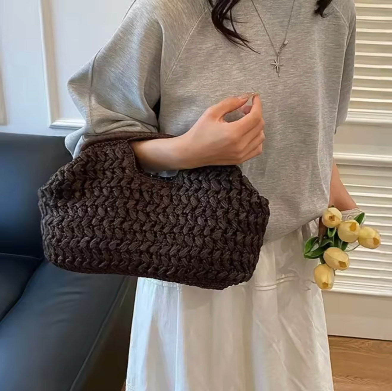 Java Woven Knot Shoulder Bag