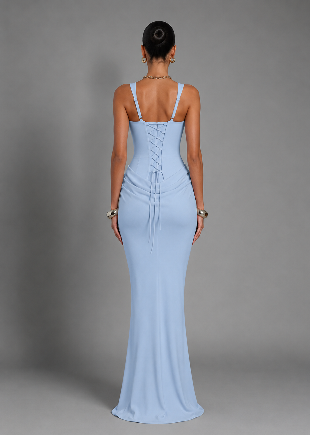 Adriana Corset Draped Maxi