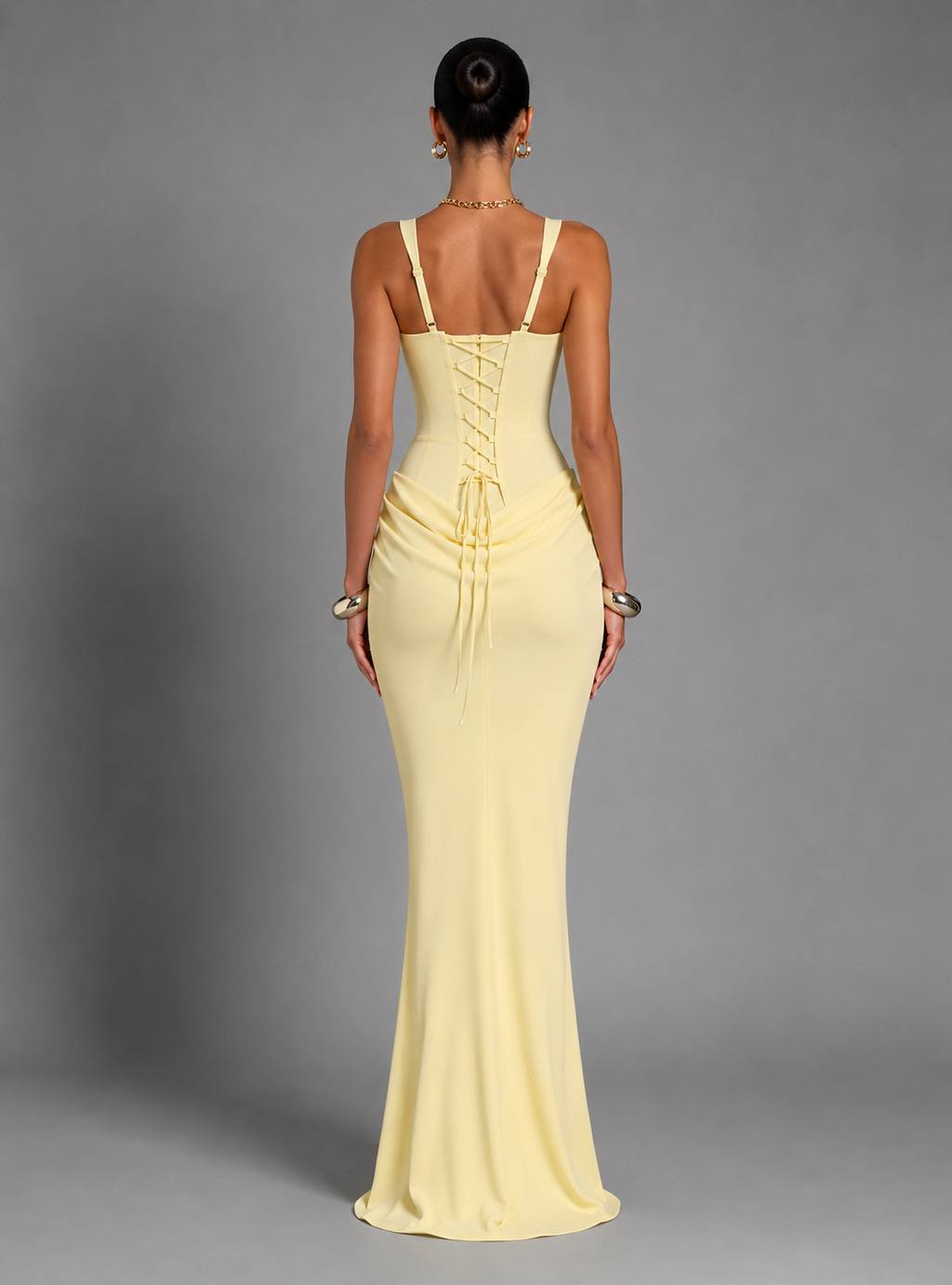 Adriana Corset Draped Maxi