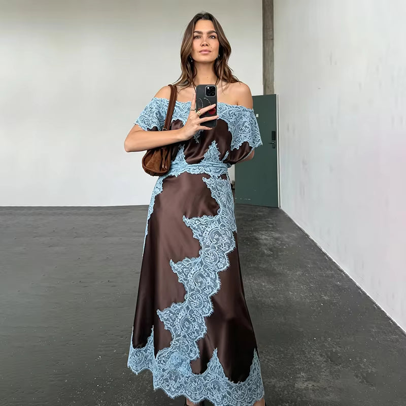 Odette Lace Appliqué Maxi