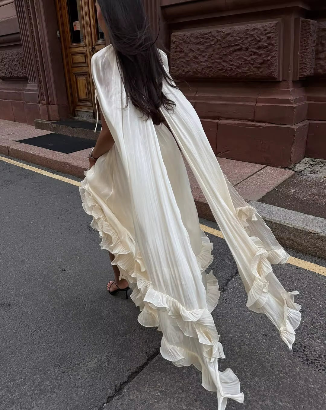 Seraphine Cape Sleeve Maxi Dress