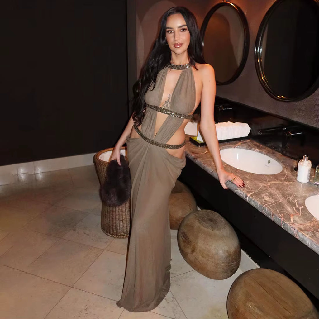 Sahara Embellished Cutout Maxi