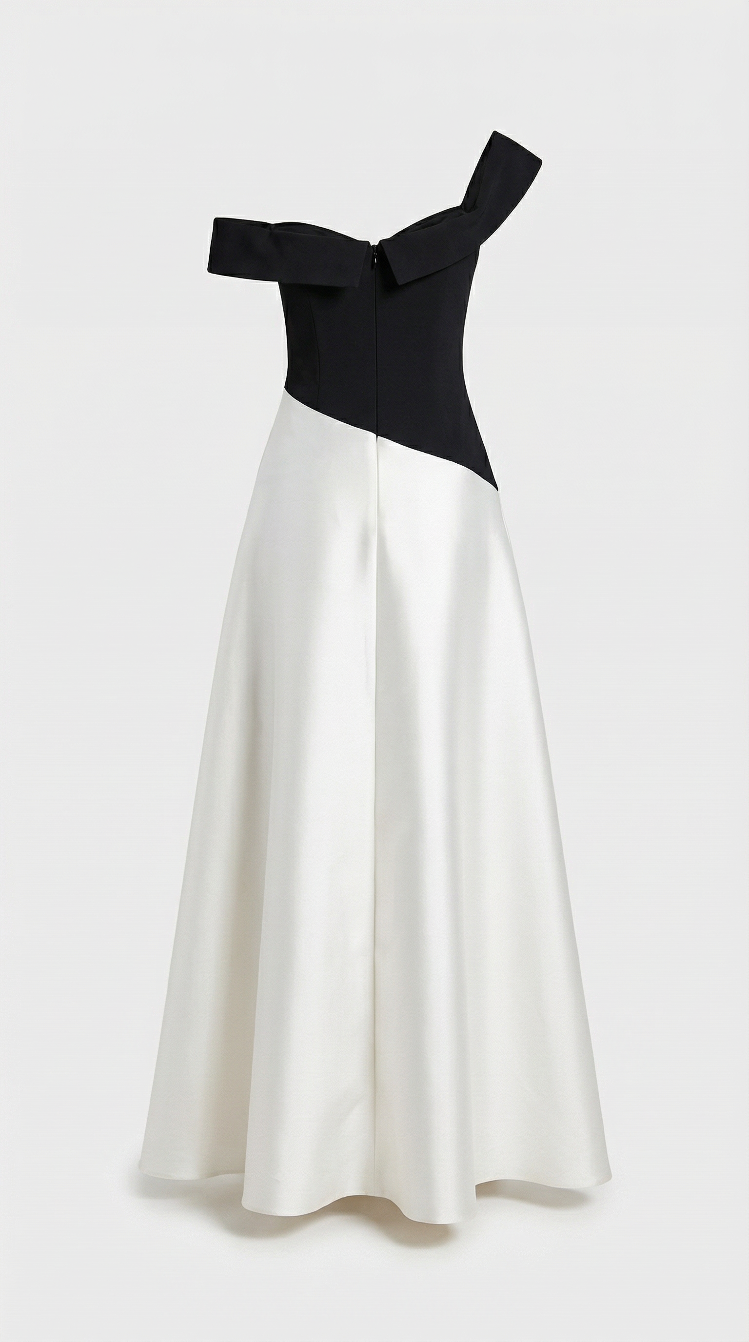 Mali Elegant Block One-Shoulder Dress