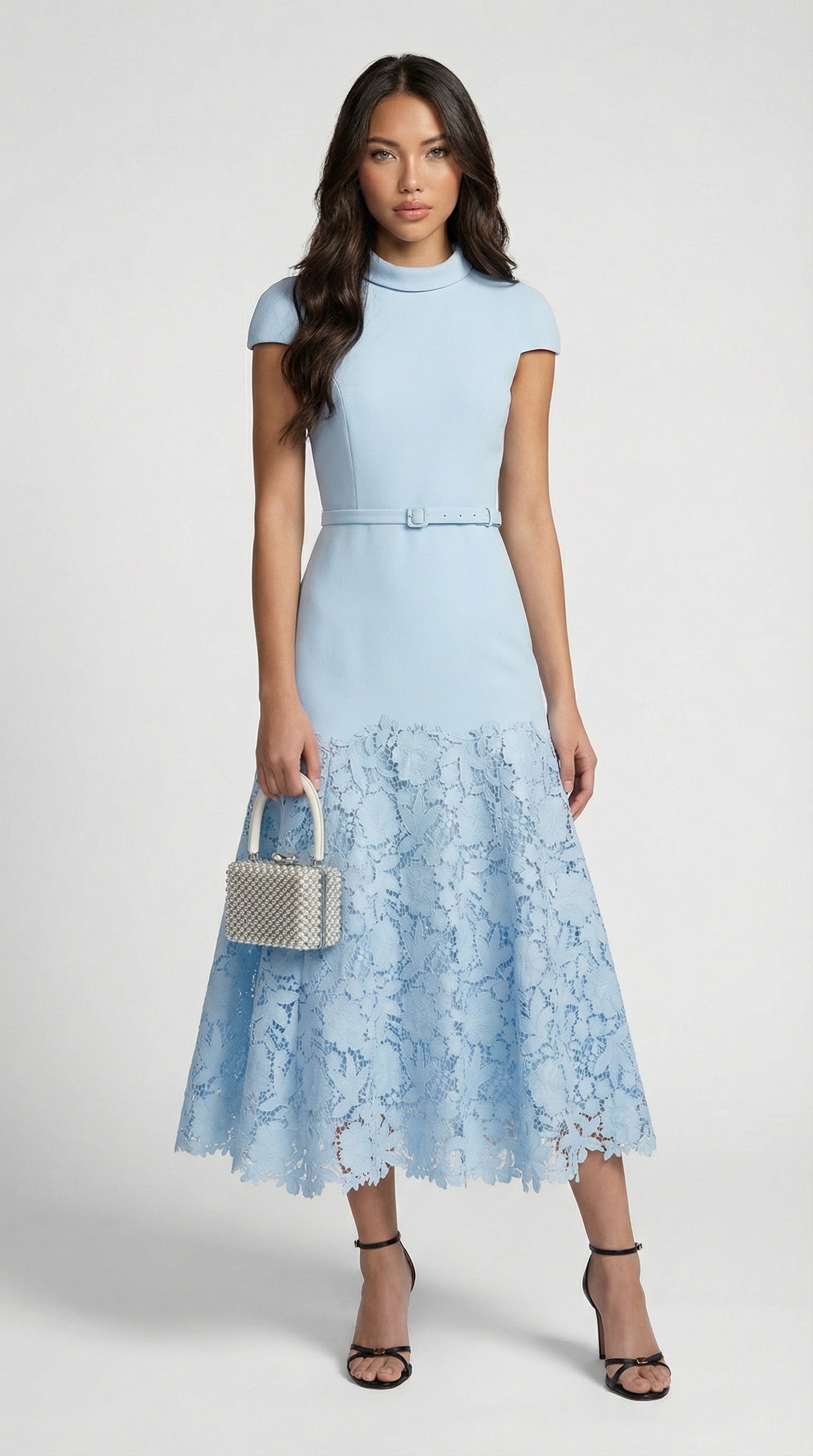 Vesna Parisian Blue Lace Midi