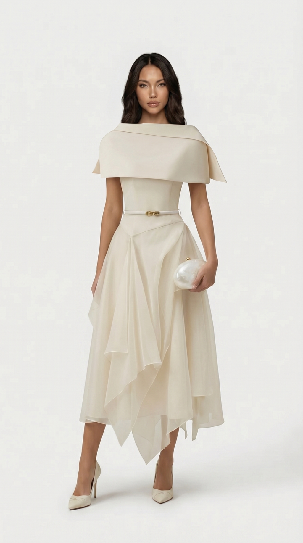 Lia Gauze Cloak Dress