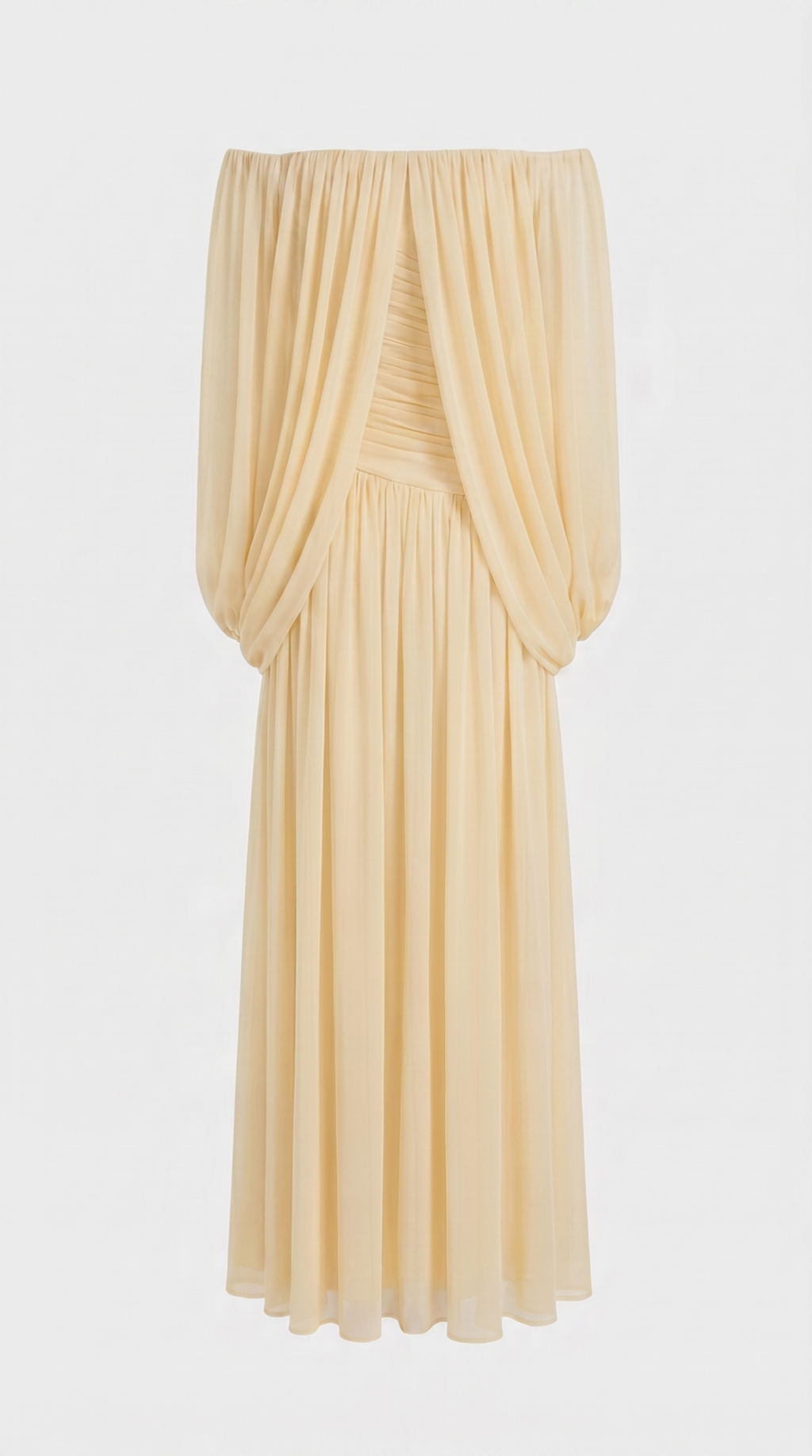 Celi  Draped Cape Maxi Gown