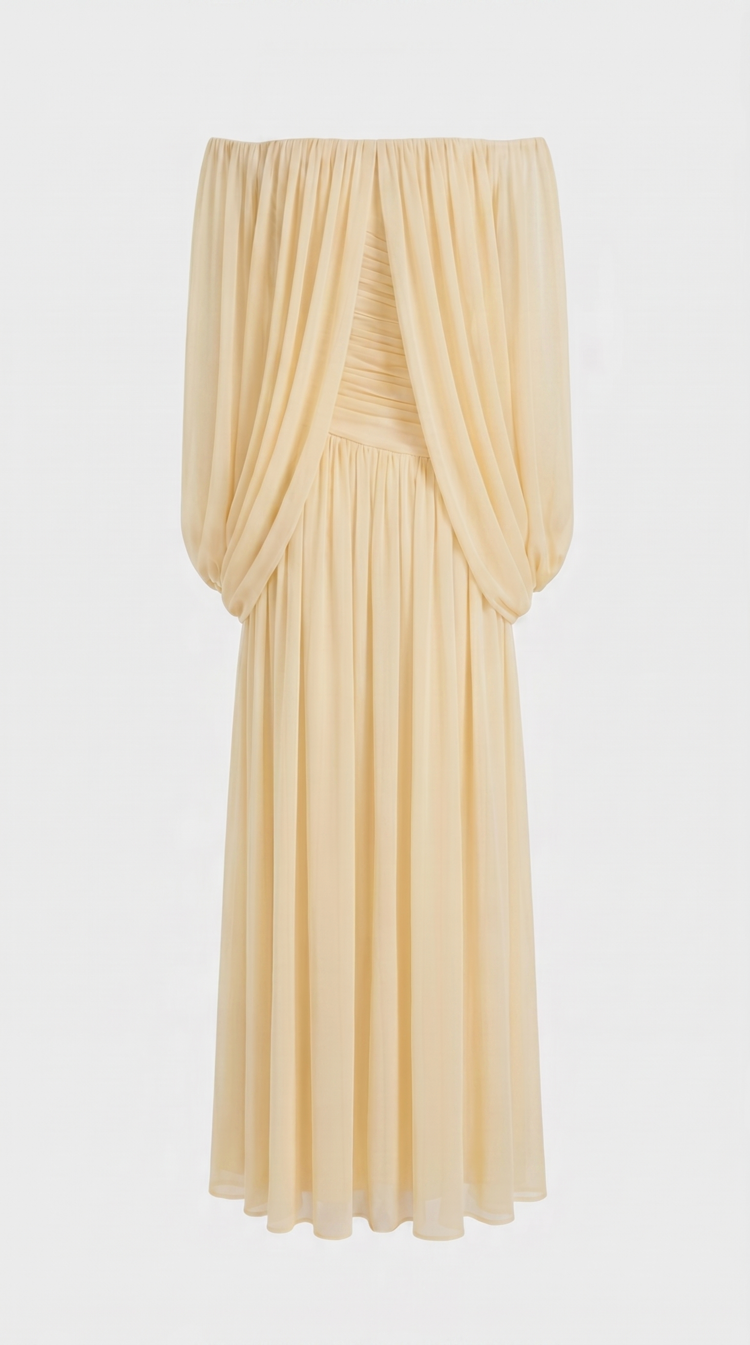 Celi  Draped Cape Maxi Gown
