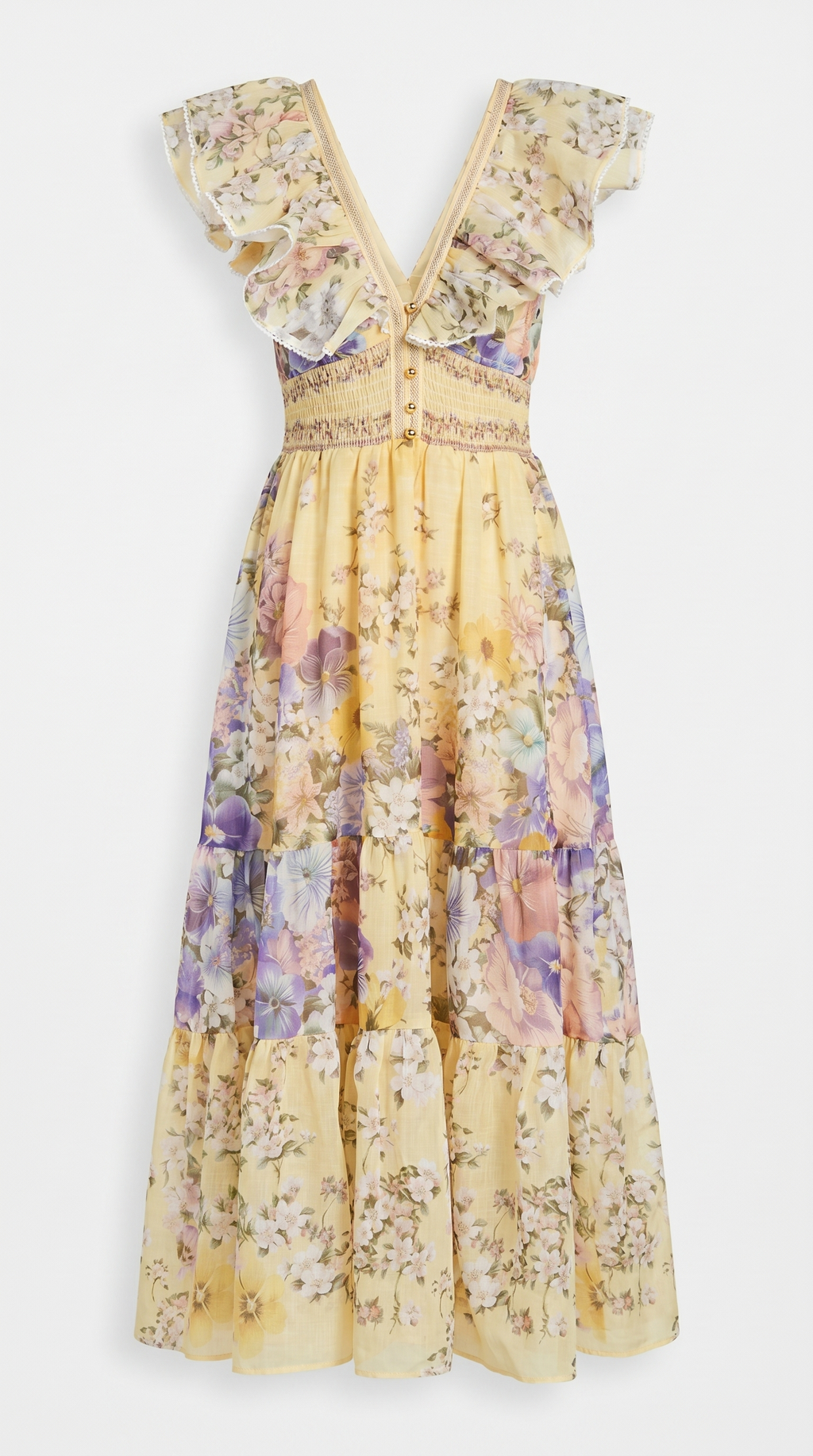 Anastazja Ruffled Floral Midi Dress