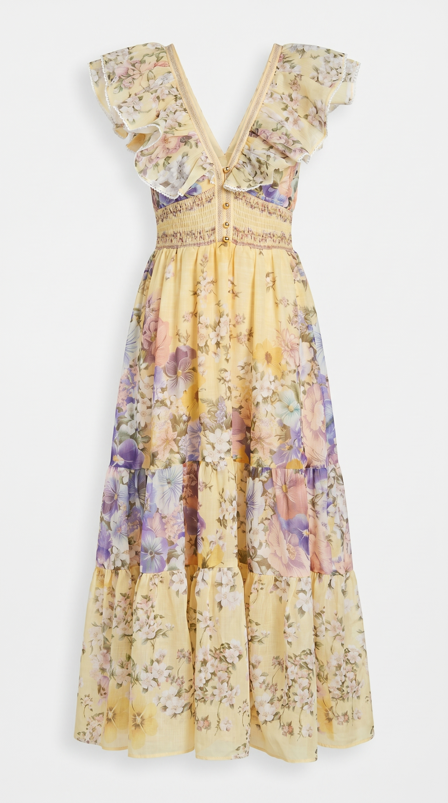 Anastazja Ruffled Floral Midi Dress