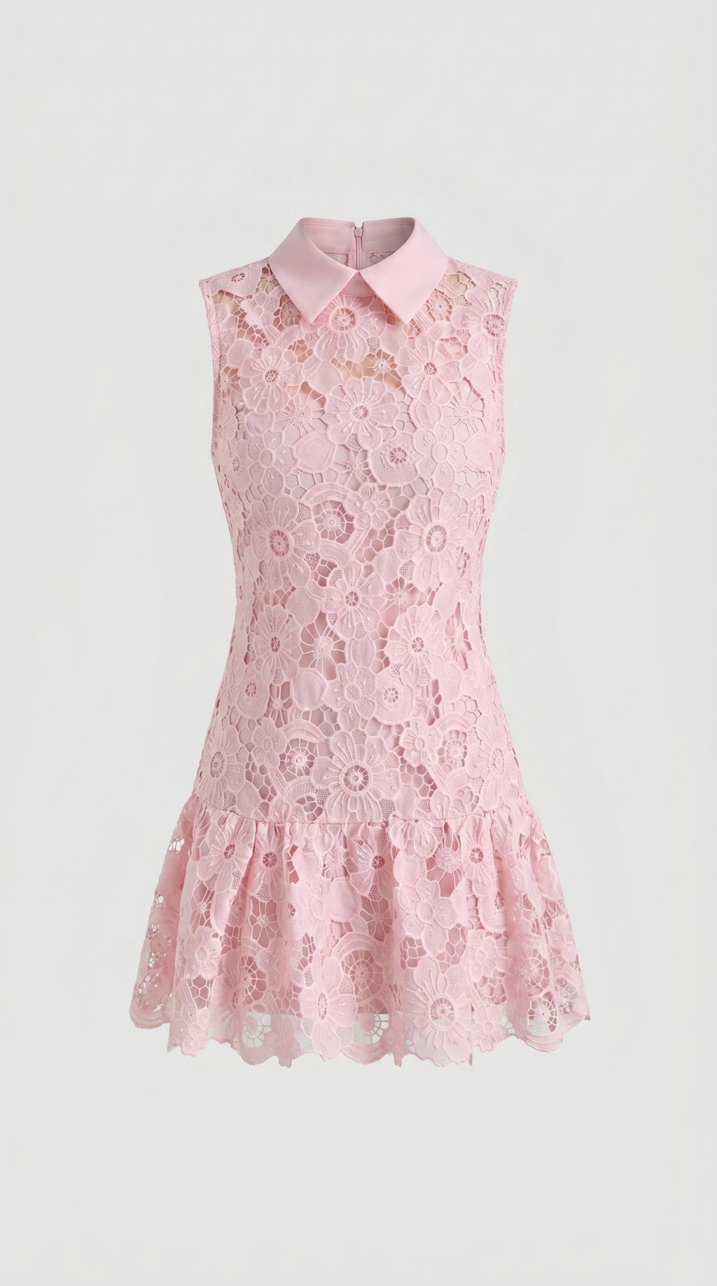 Mila Collared Lace Mini Dress