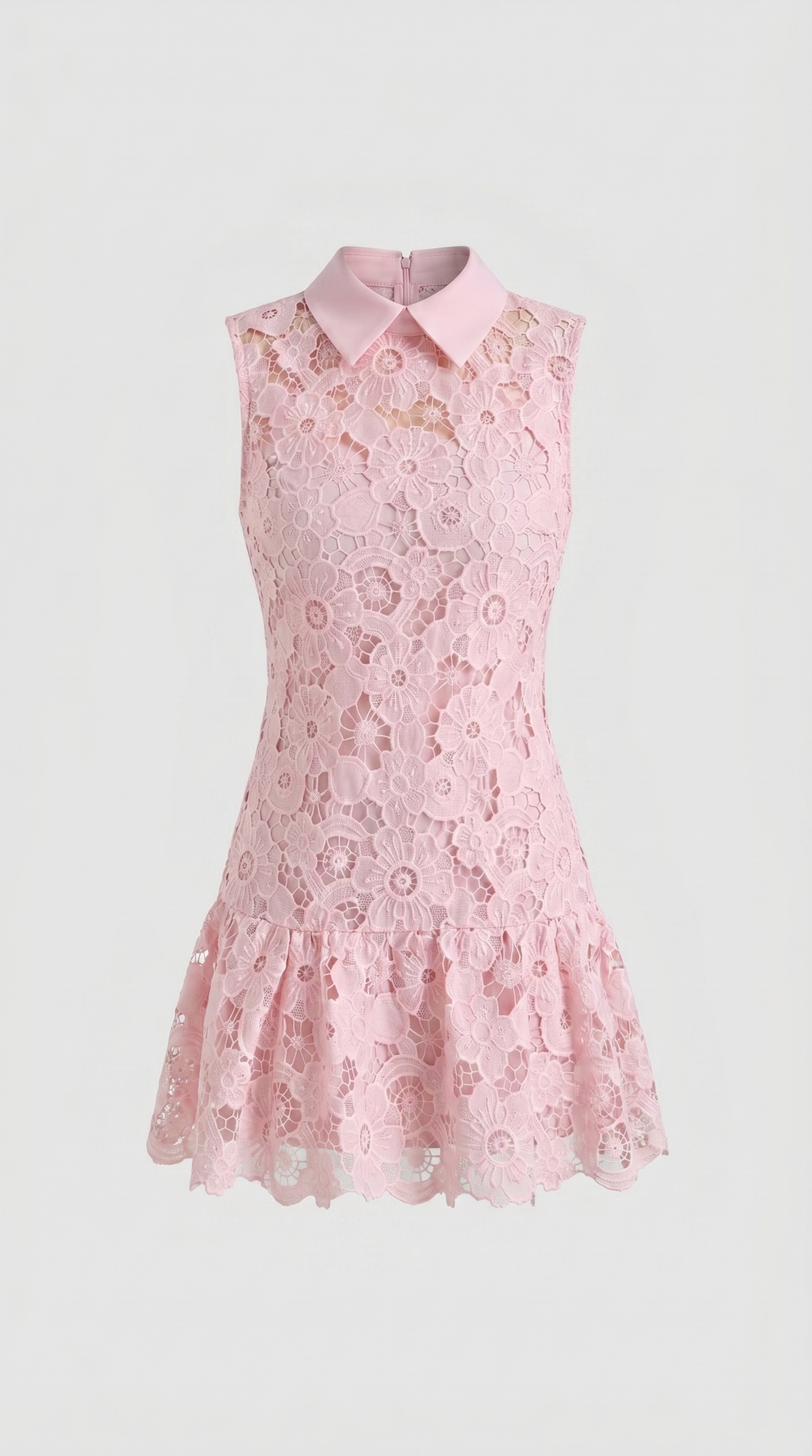 Mila Collared Lace Mini Dress