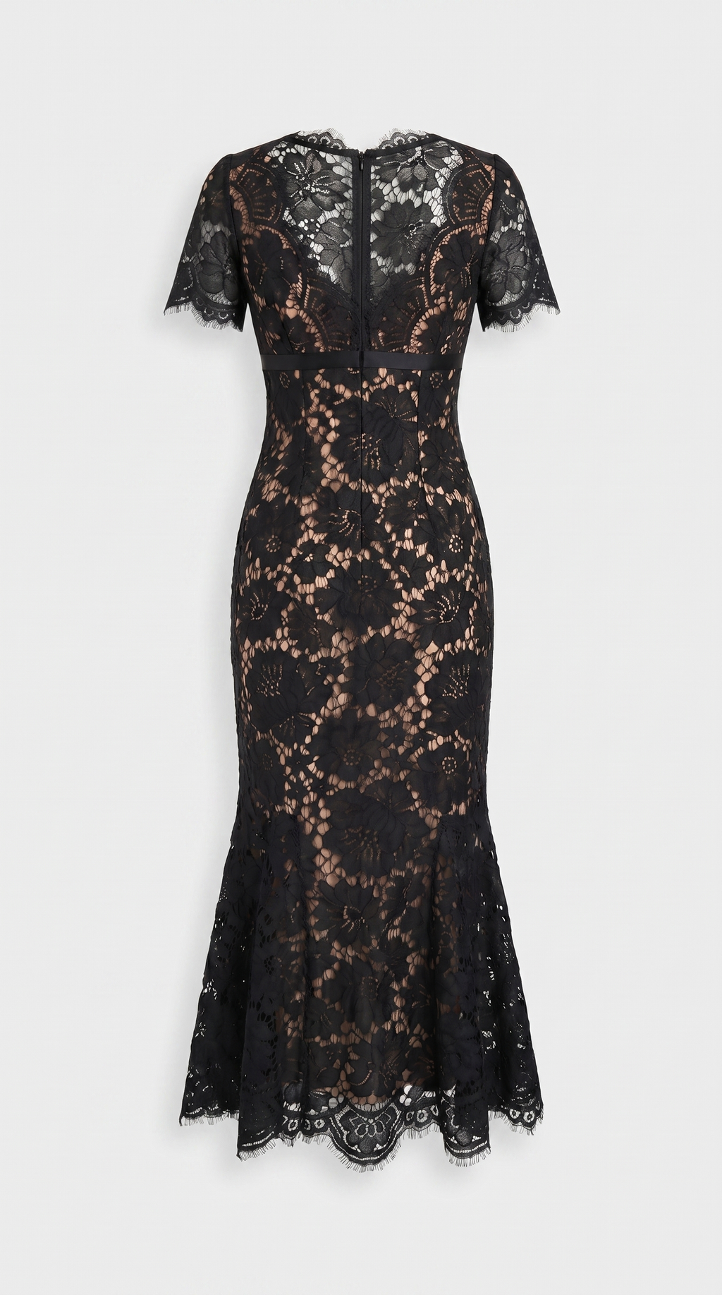 Wren Eyelash Lace Trumpet Midi Dress