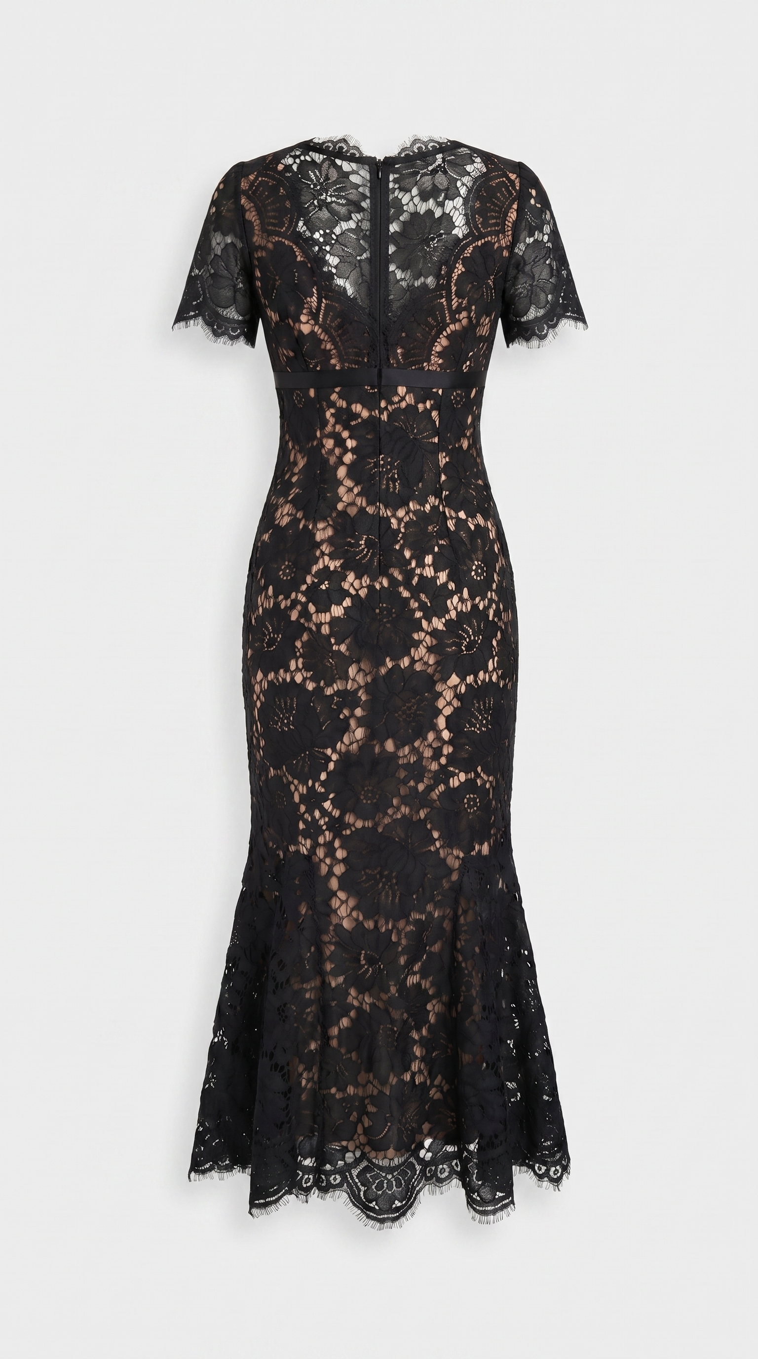 Wren Eyelash Lace Trumpet Midi Dress