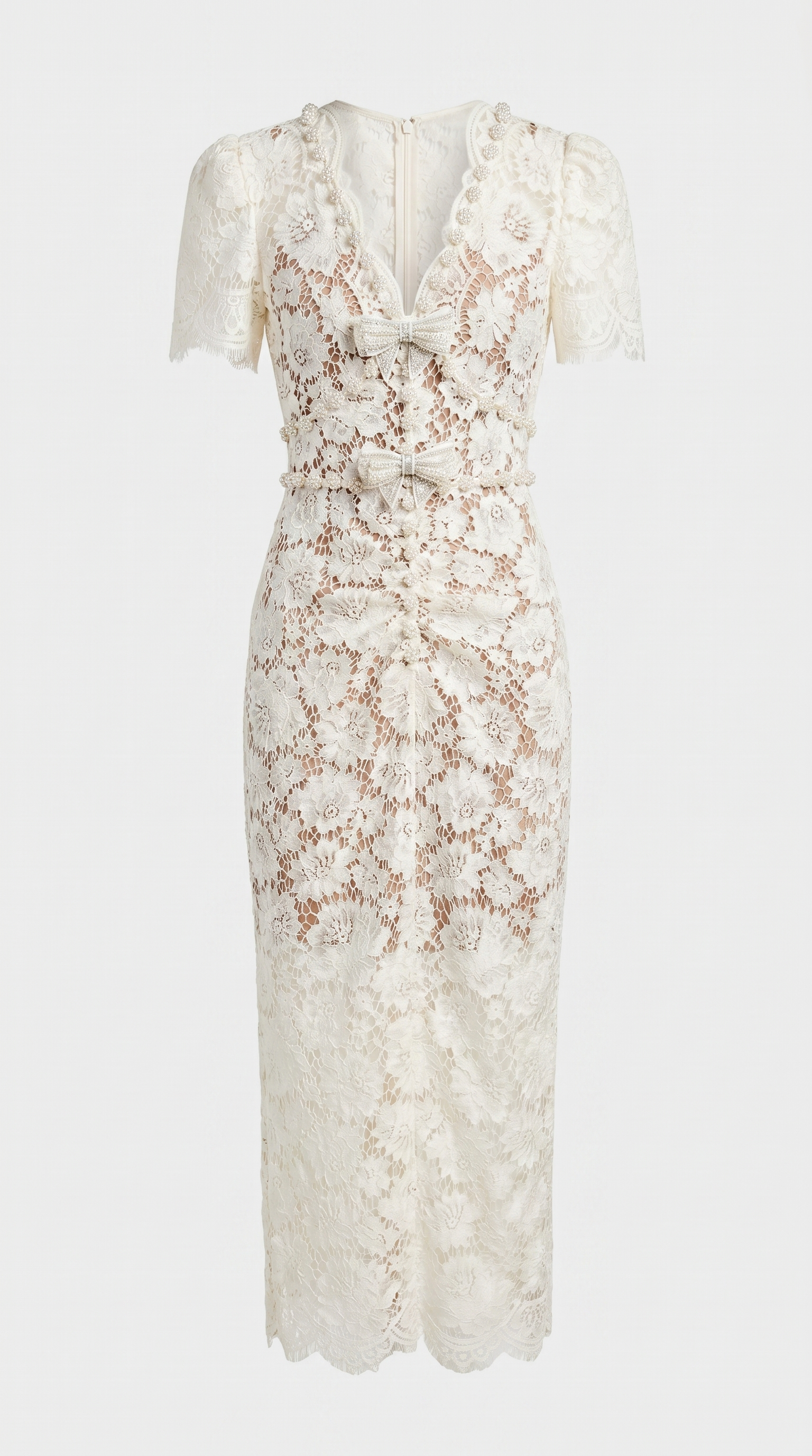 Ilaria Crystal Bow Midi Dress