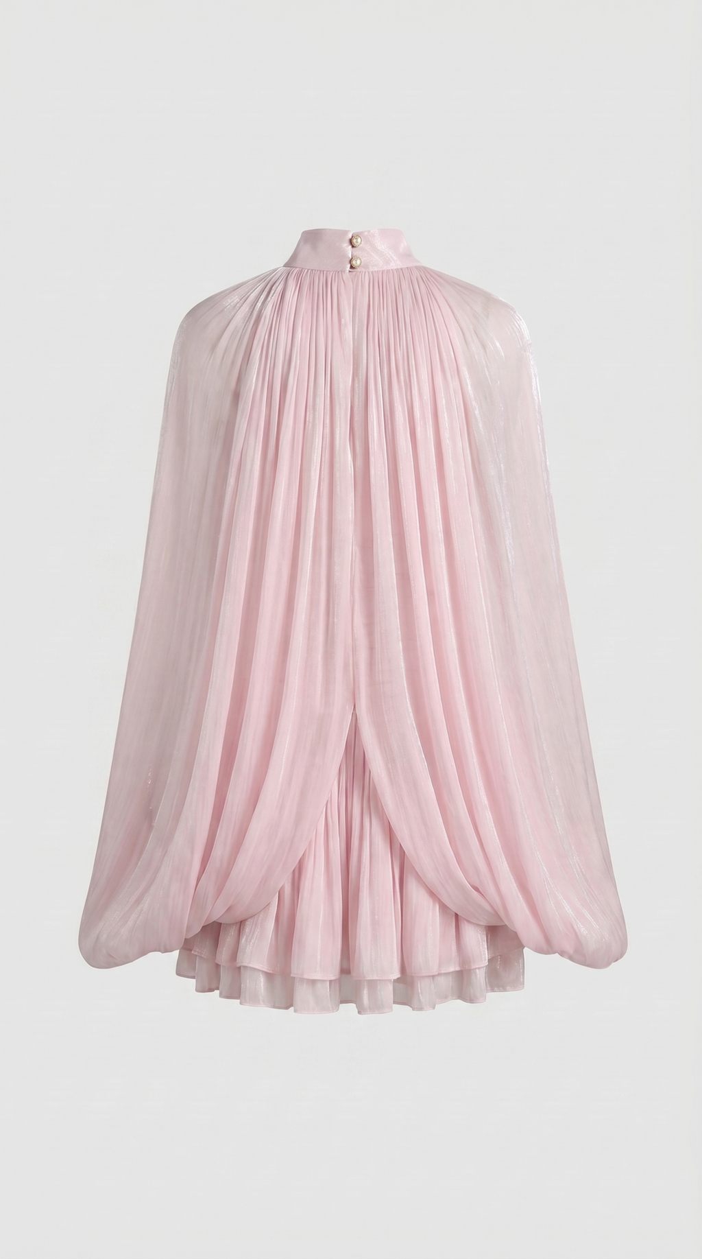 Milo Cape-Overlay Silk Mini Dress