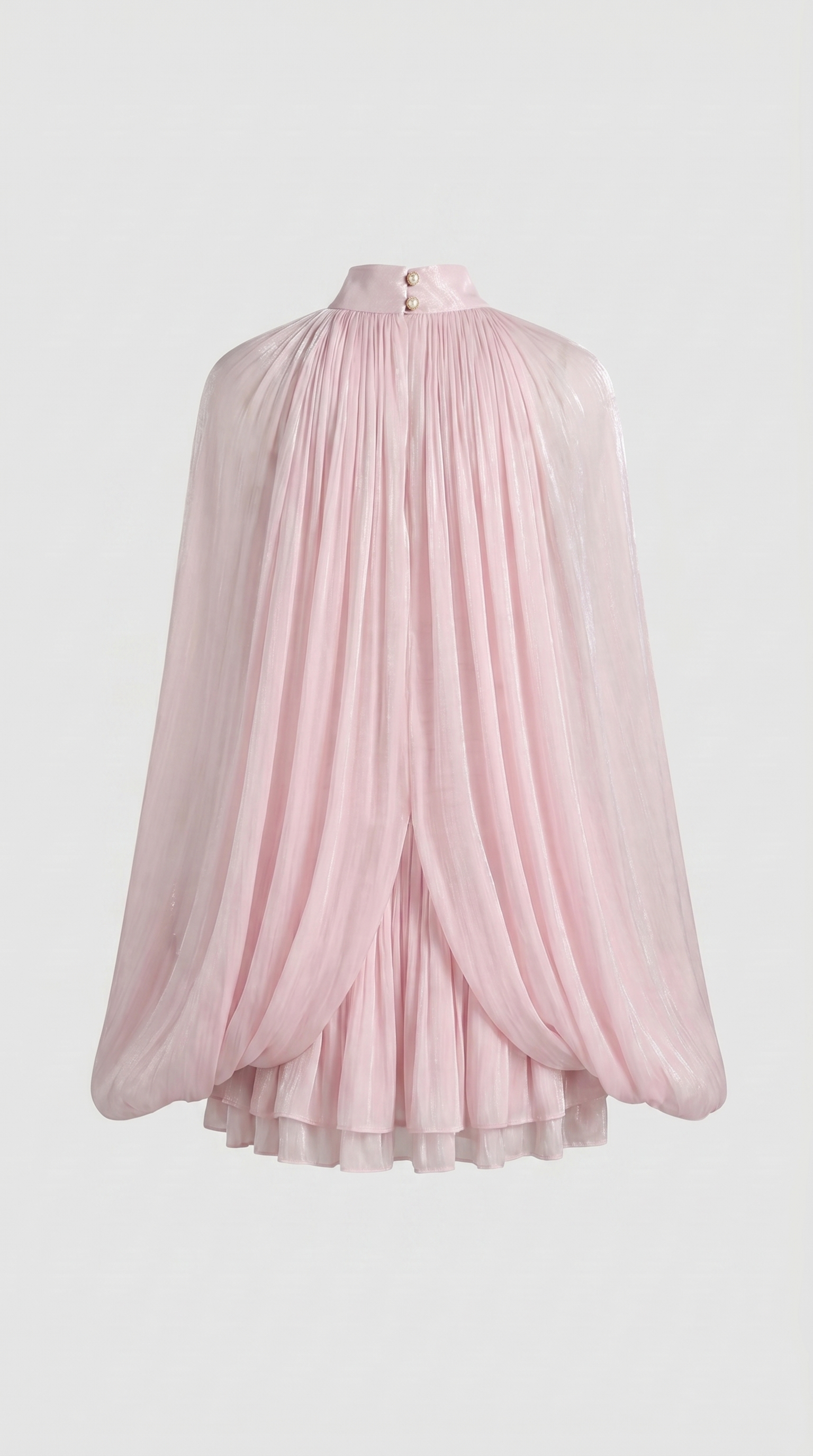 Milo Cape-Overlay Silk Mini Dress