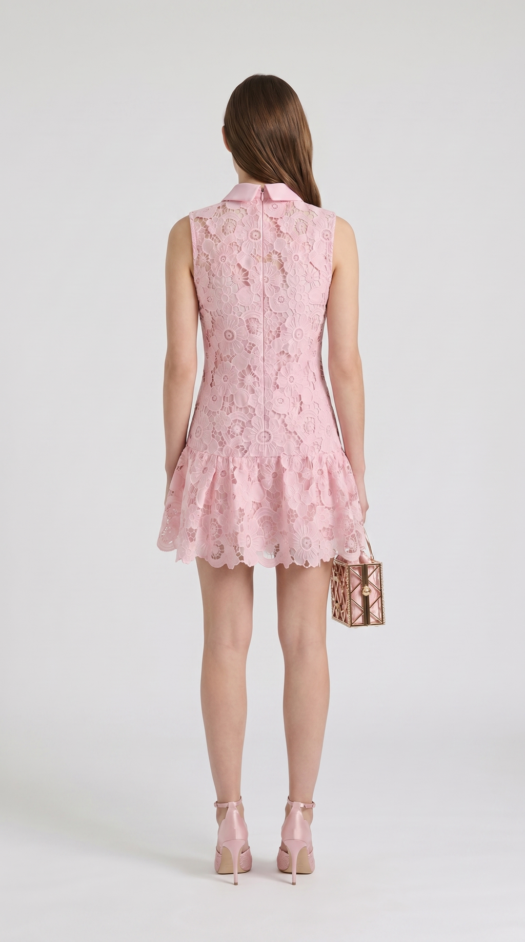 Mila Collared Lace Mini Dress