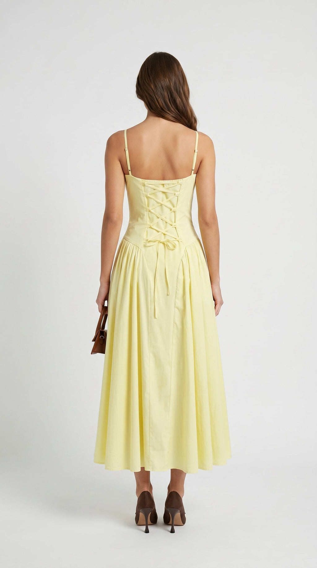 Ilona Bodice Pleated Midi Dress