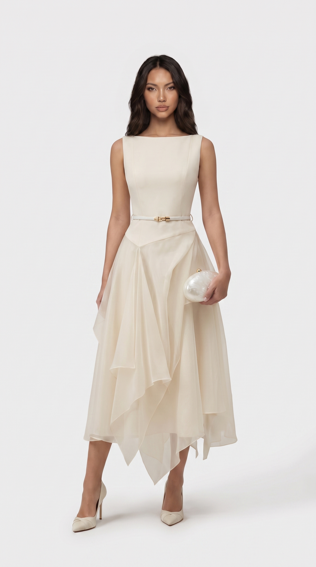 Lia Gauze Cloak Dress