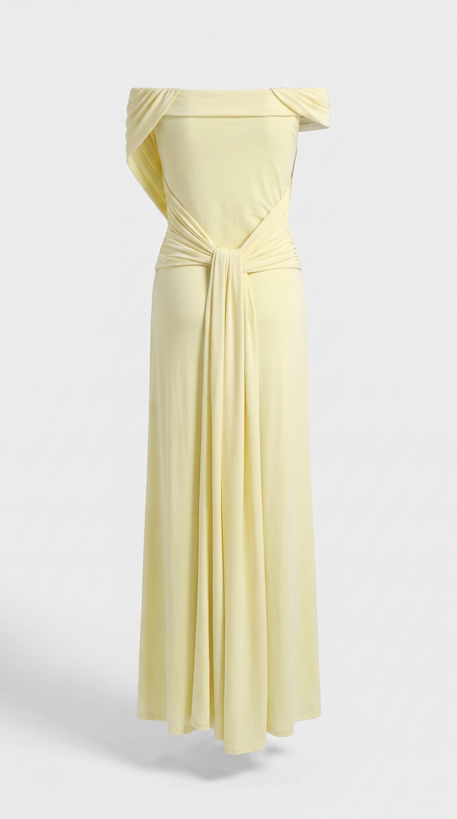 Kira Draped Velvet Maxi Gown
