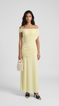 Kira Draped Velvet Maxi Gown