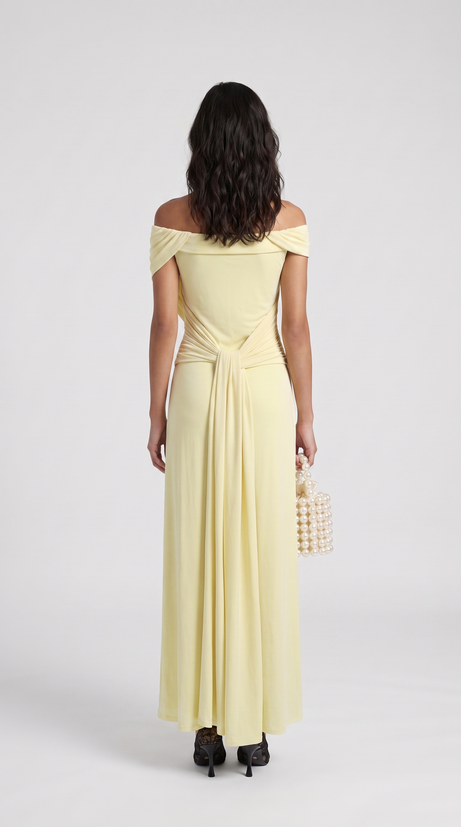Kira Draped Velvet Maxi Gown