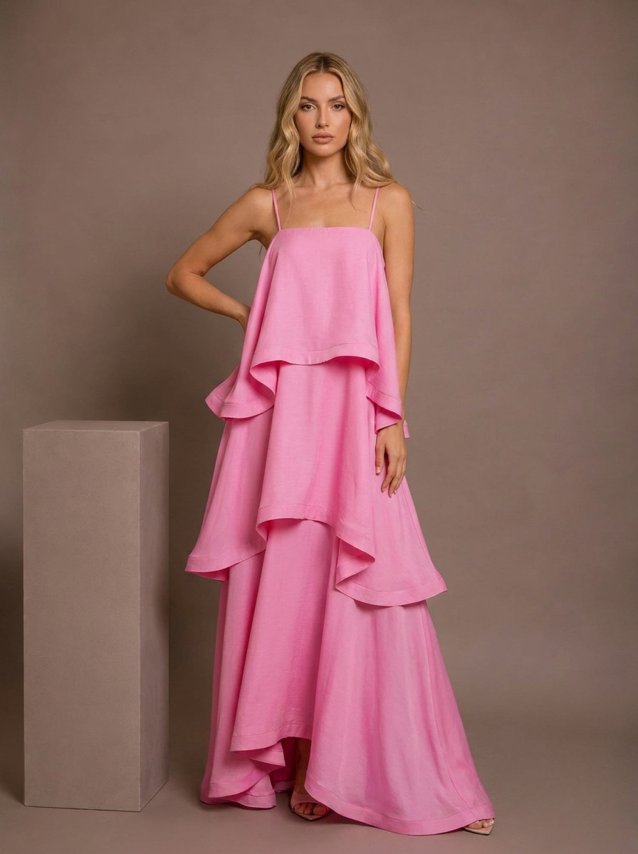Rosemary Tiered Flounce Maxi Dress