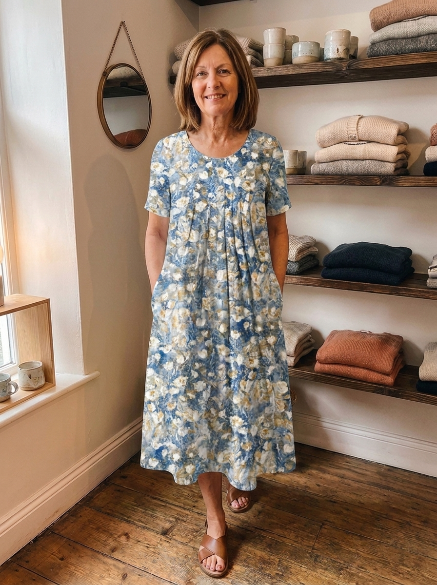 LUANA | ELEGANT DRESS WITH TUMMY COVERAGE