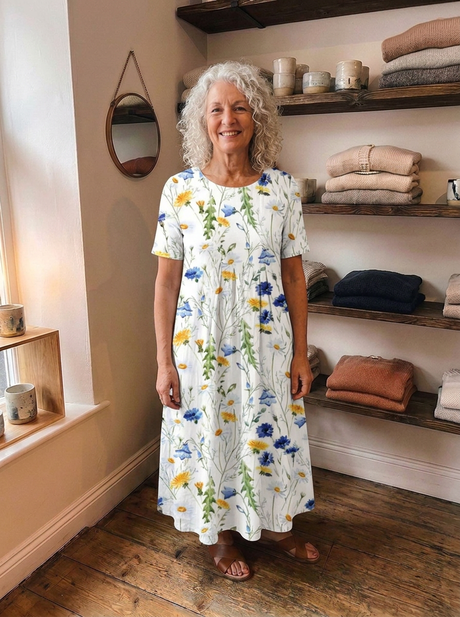 LUANA | ELEGANT DRESS WITH TUMMY COVERAGE