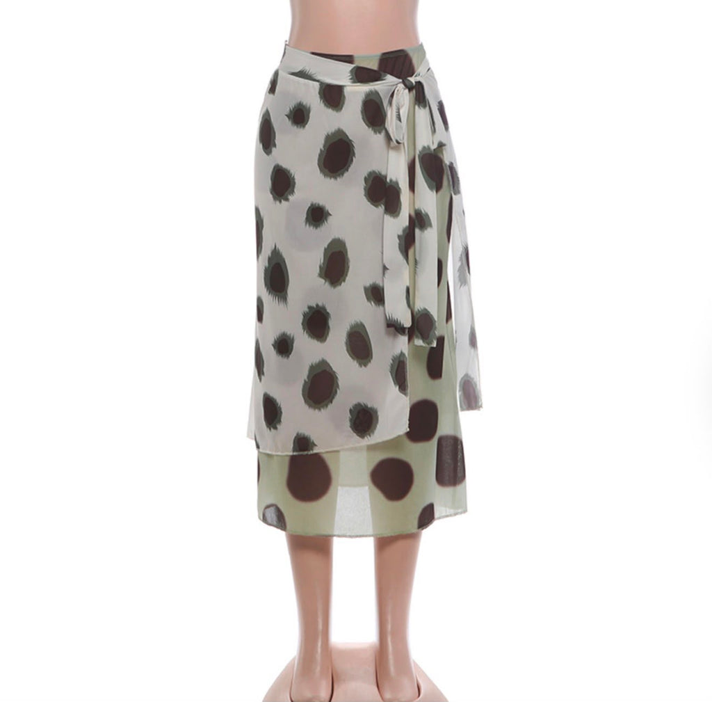 Lucia Polka Sarong Skirt