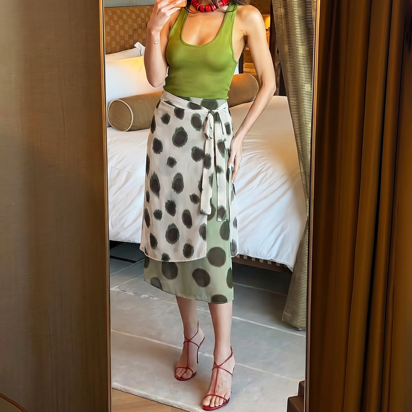 Lucia Polka Sarong Skirt