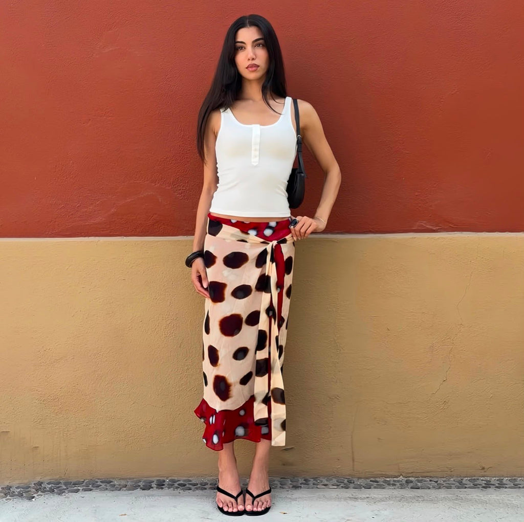Lucia Polka Sarong Skirt