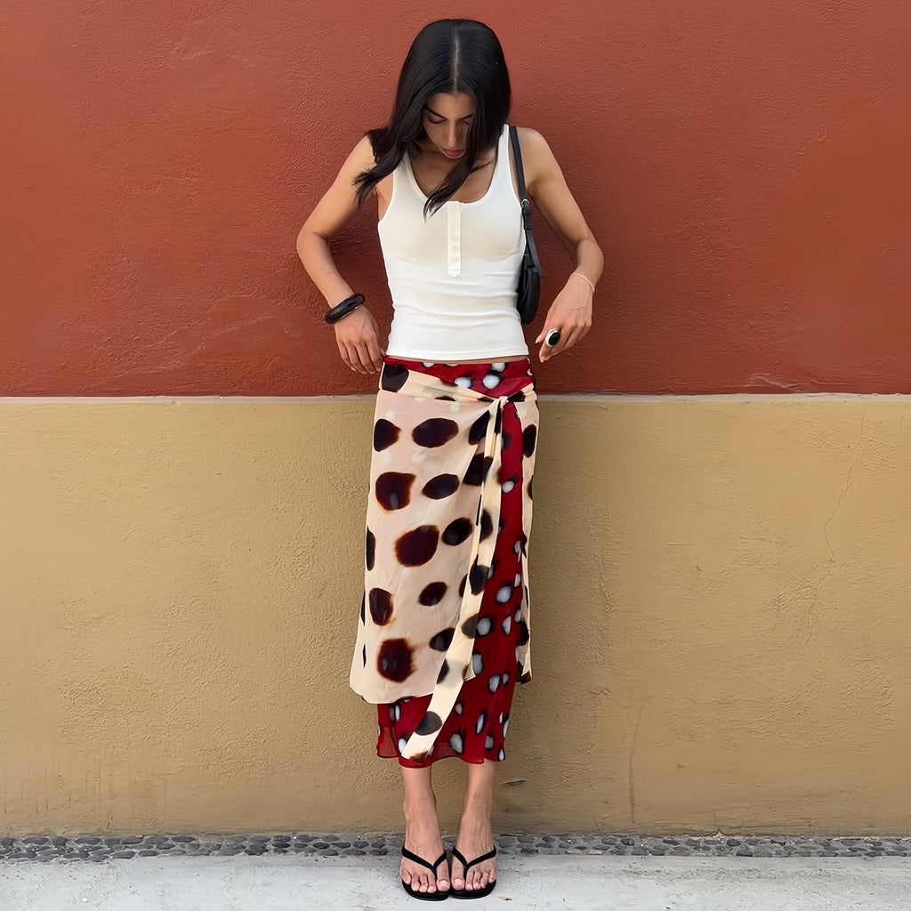 Lucia Polka Sarong Skirt