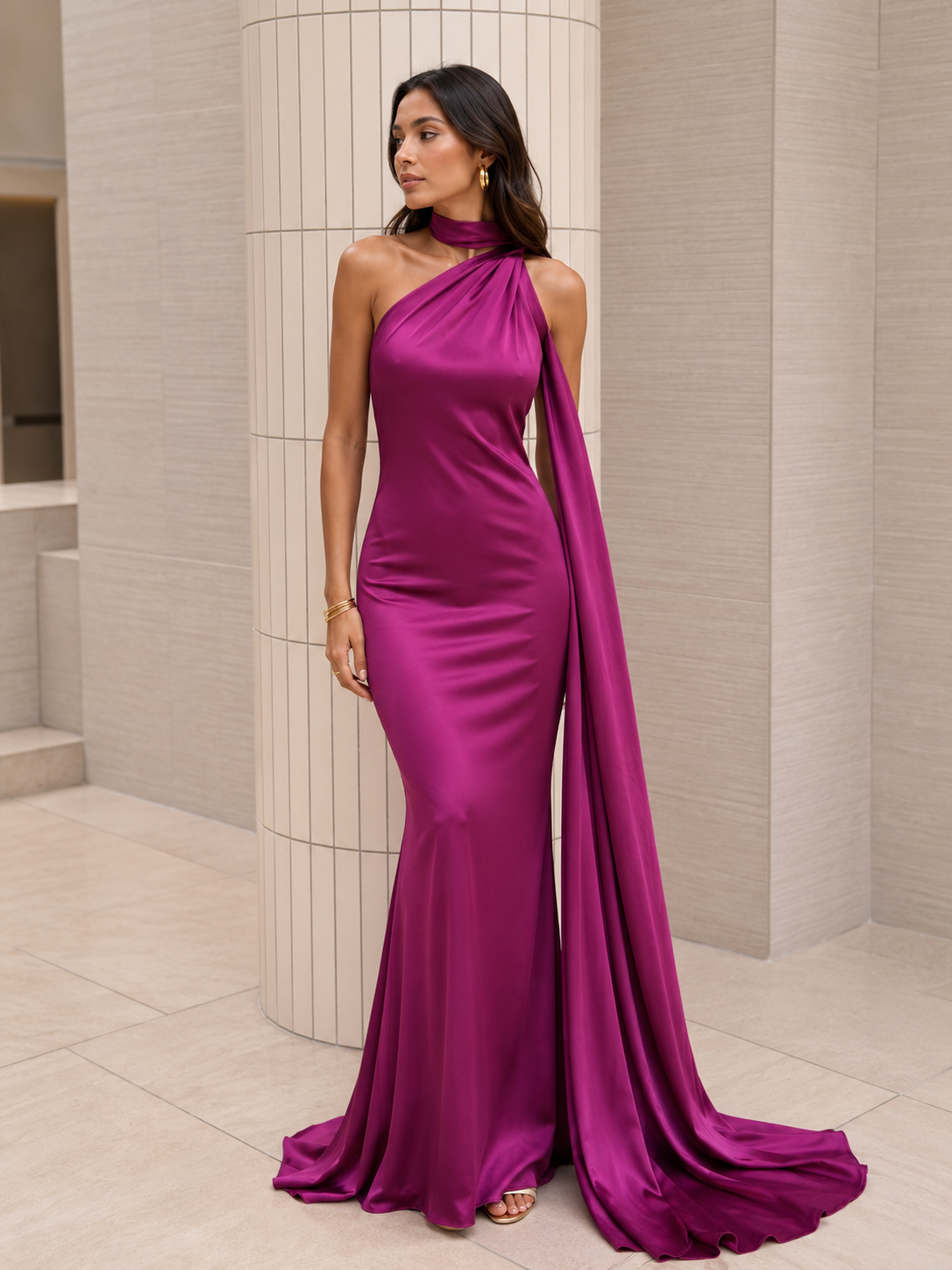Marella One-Shoulder Maxi