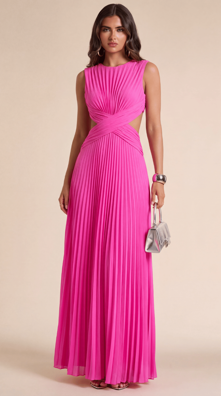Marisol Pleated Maxi Dress
