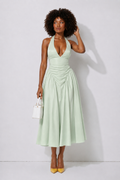 Mira Halter Open Back Maxi Dress
