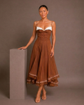 Nadia Bustier Trim Midi Dress