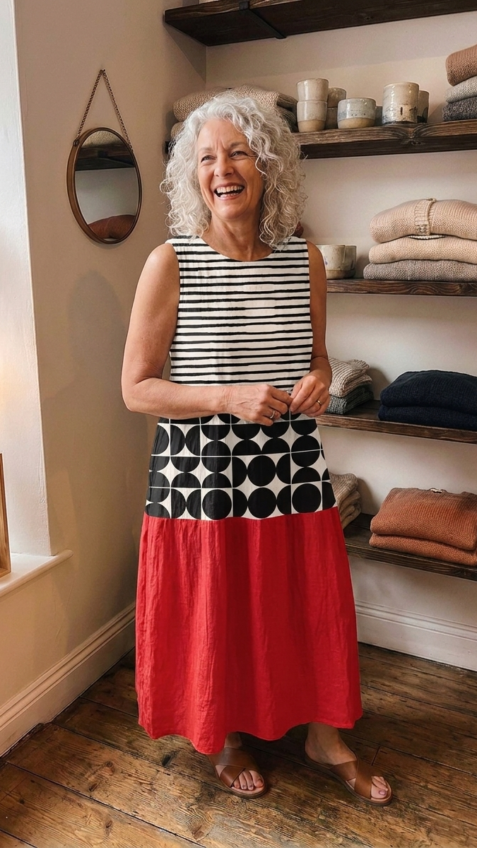 NELE | COLORBLOCK MIDI DRESS
