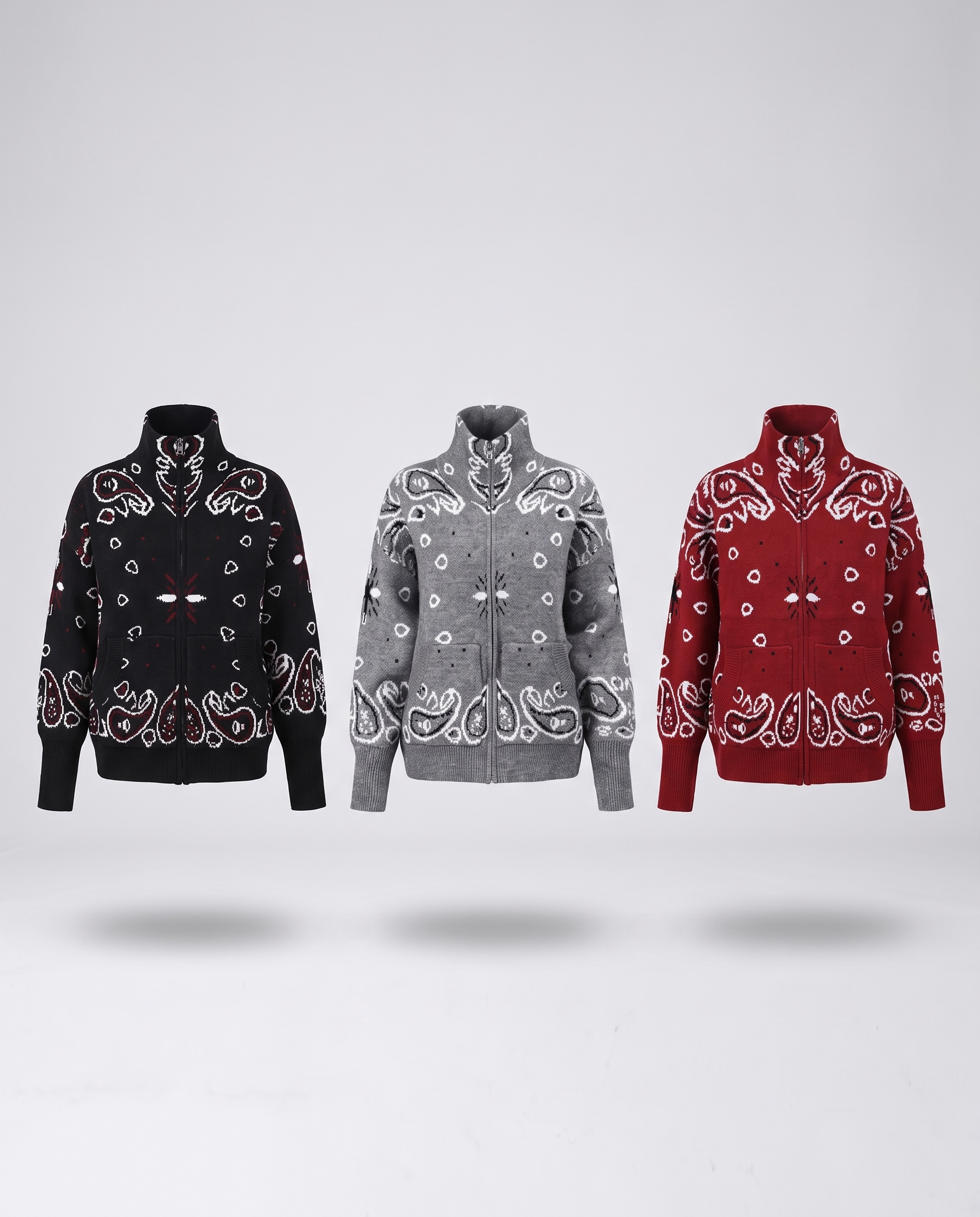 Nova Paisley Print Zip Jacket